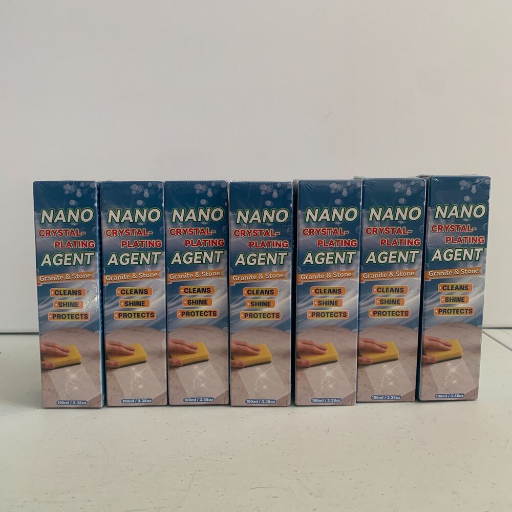 Nano Crystal Plating Agent Lot Of 7 100ML Cleans Shine protects Granite & Stone